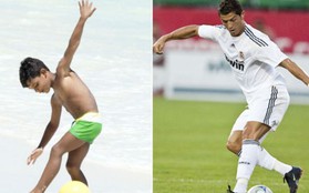 Ngạc nhiên với phong cách chơi bóng giống bố "như lột" của “quý tử” nhà Ronaldo, Beckham...